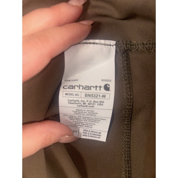 Carhartt Force Fitted Lightweight Ankle Length Leggings Green Women's Xs - Picture 7 of 11
